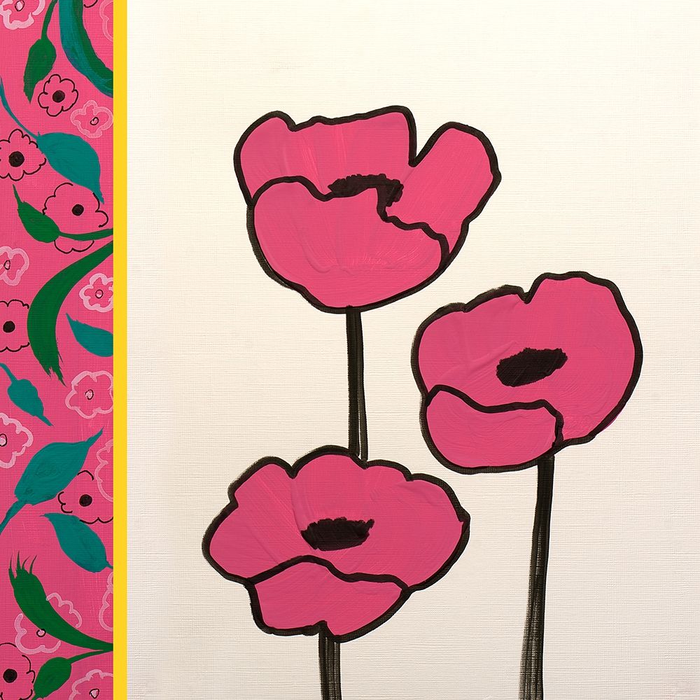 Wall Art Painting id:206852, Name: Pink Whimsical Floral I, Artist: Maria, Robin