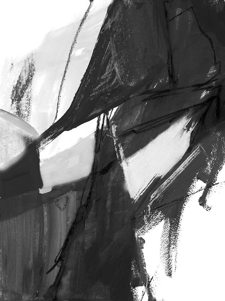 Art Print: Black and White Abstract I