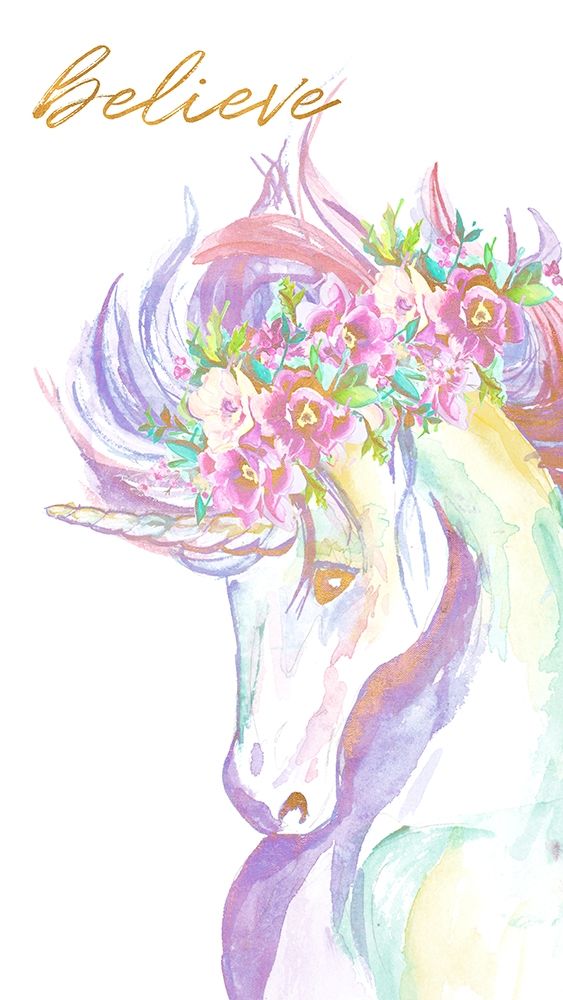 Art Print: Believe Unicorn