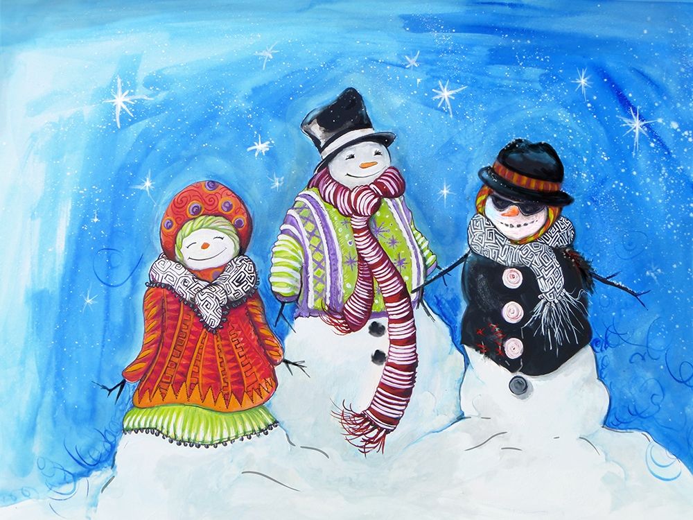 Art Print: Snow Villagers