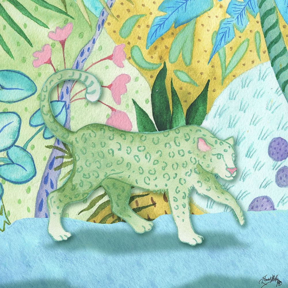 Wall Art Painting id:309775, Name: Playful Cheetah, Artist: Medley, Elizabeth