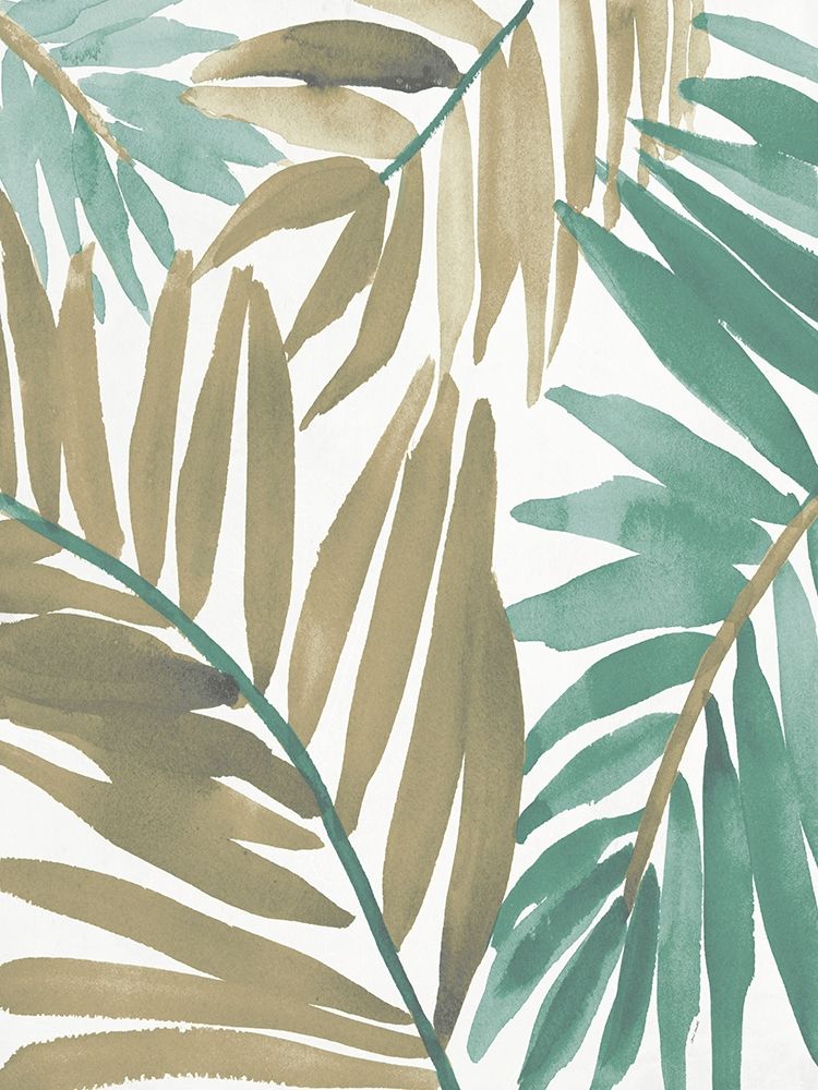 Art Print: Teal Palm Design I