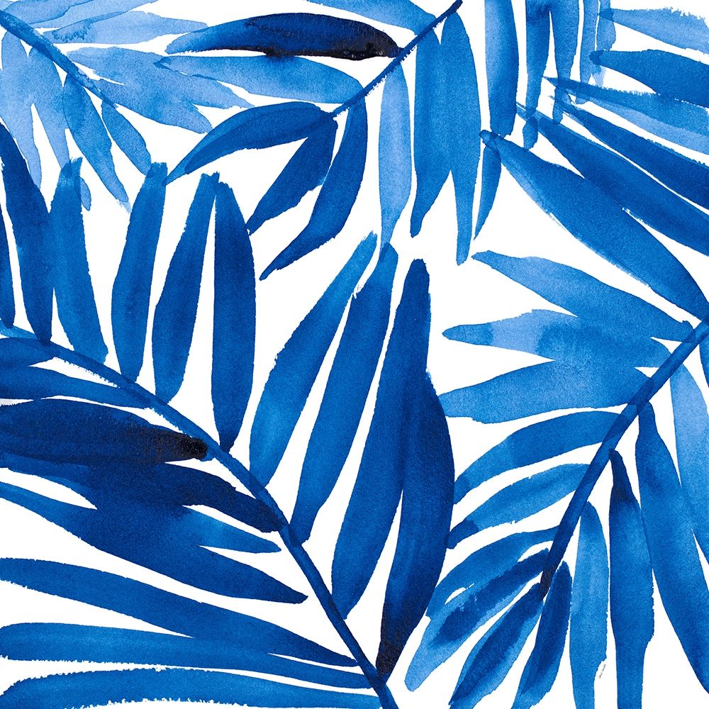 Art Print: Blue Palm Design I