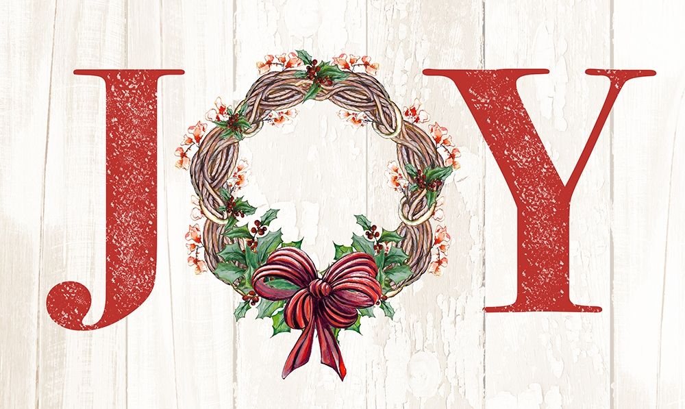 Art Print: Joyeux Noel Wreath