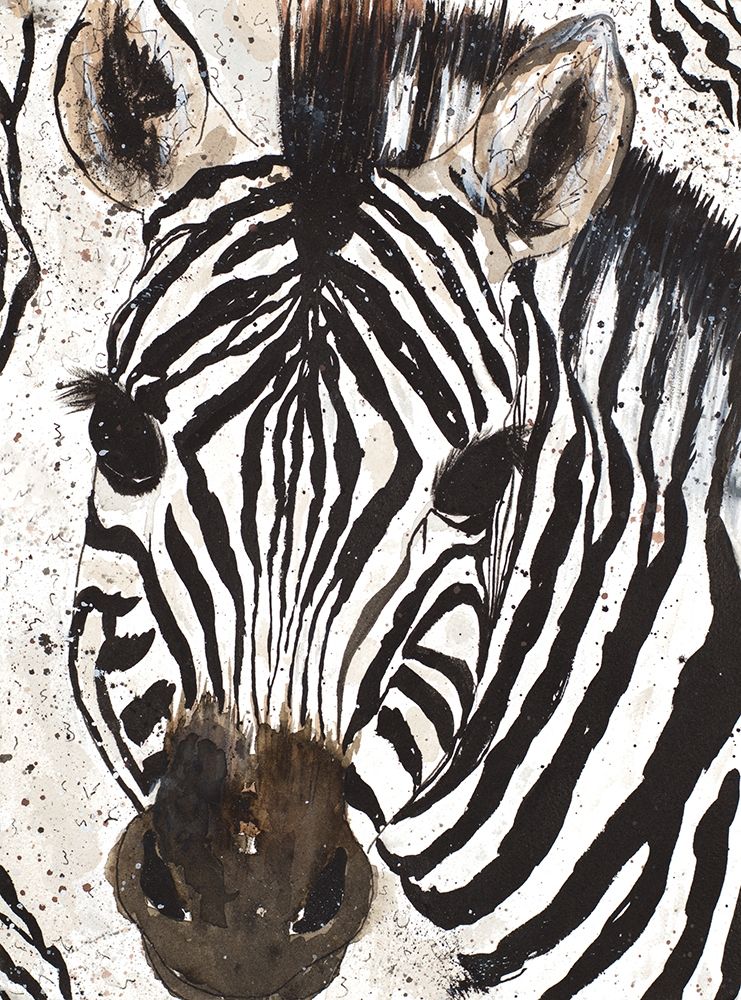 Art Print: Zebra Face