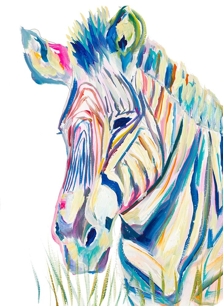 Art Print: Colorful Zebra