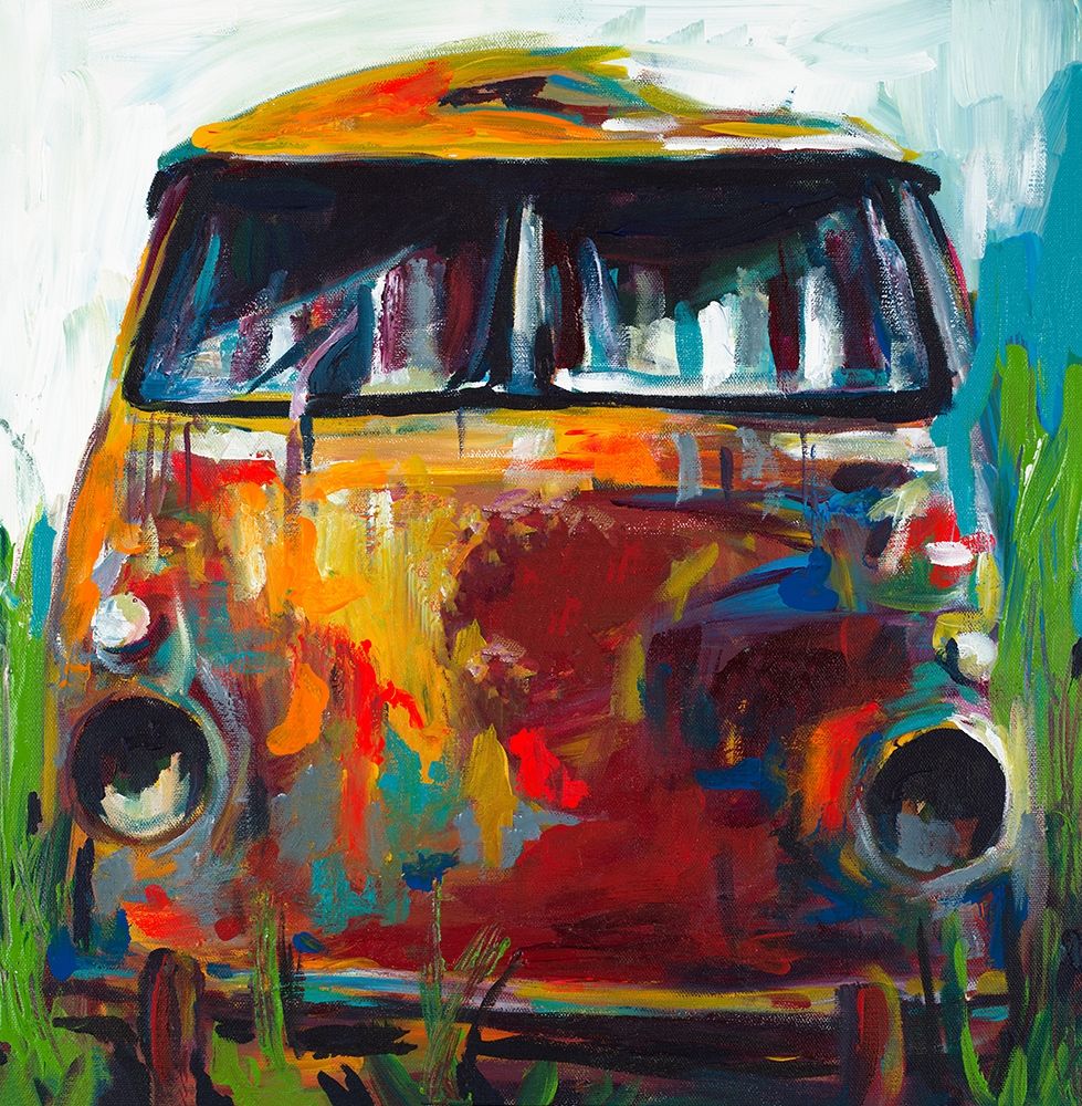 Wall Art Painting id:310236, Name: Retro Love Bus, Artist: Beauchamp, Andy