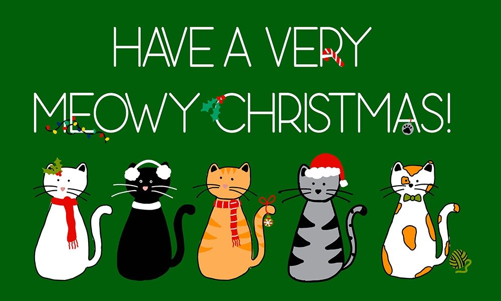 Art Print: Christmas Cat Wishes