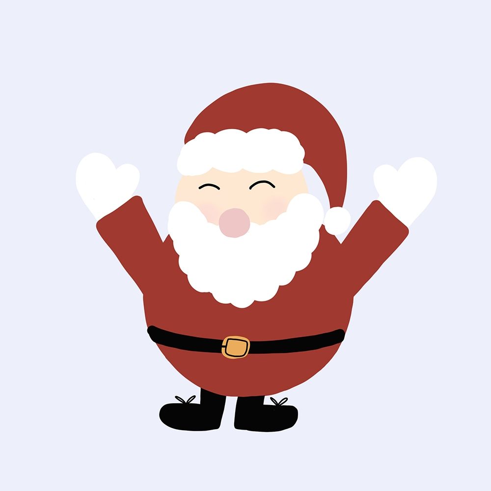 Art Print: Jolly Santa