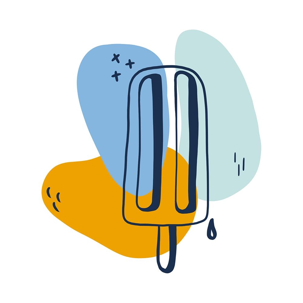 Art Print: Watercolor Popsicle Sketch