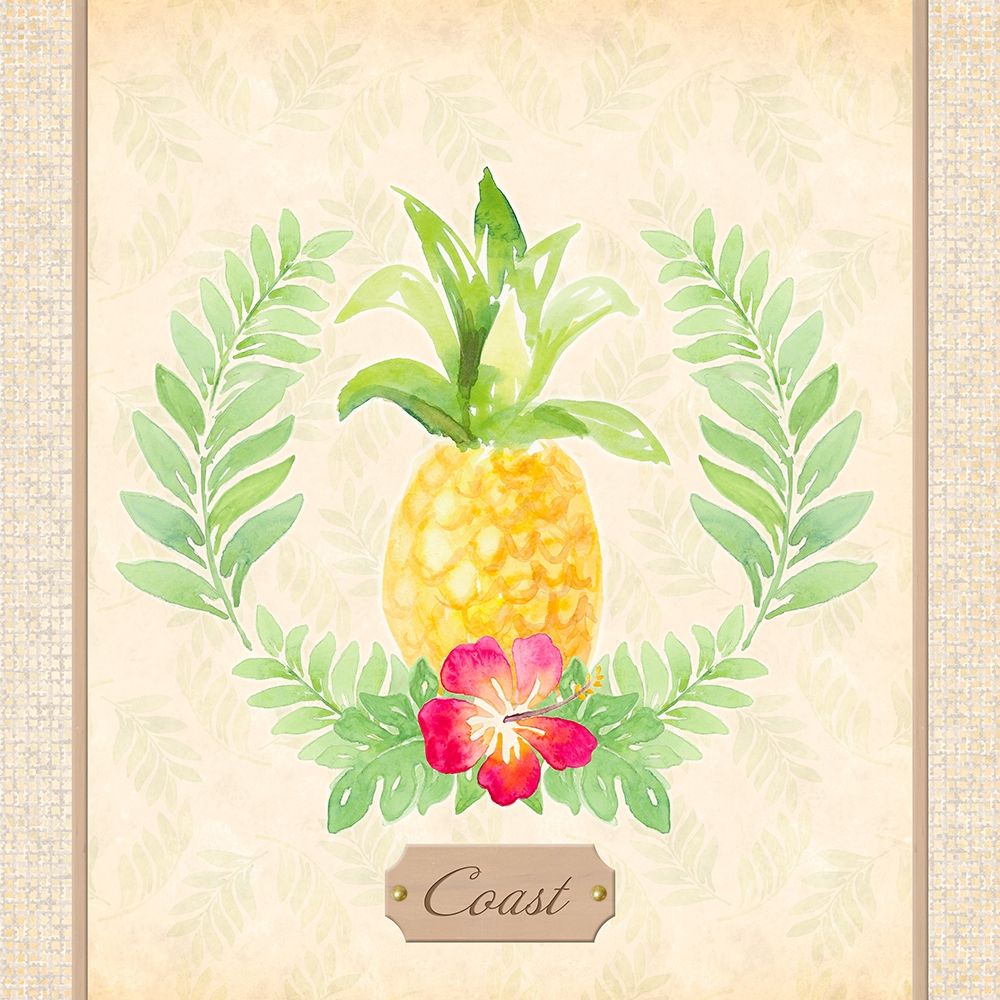 Wall Art Painting id:338339, Name: Coast Pineapple, Artist: Loreth, Lanie
