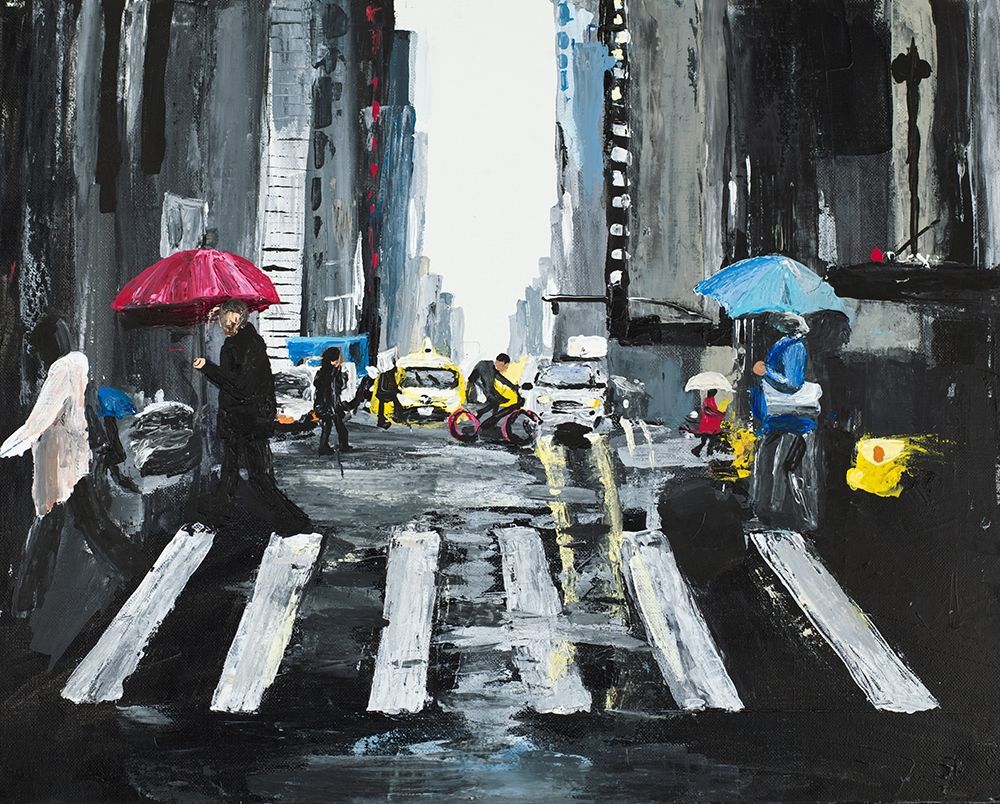 Art Print: NYC in the Rain