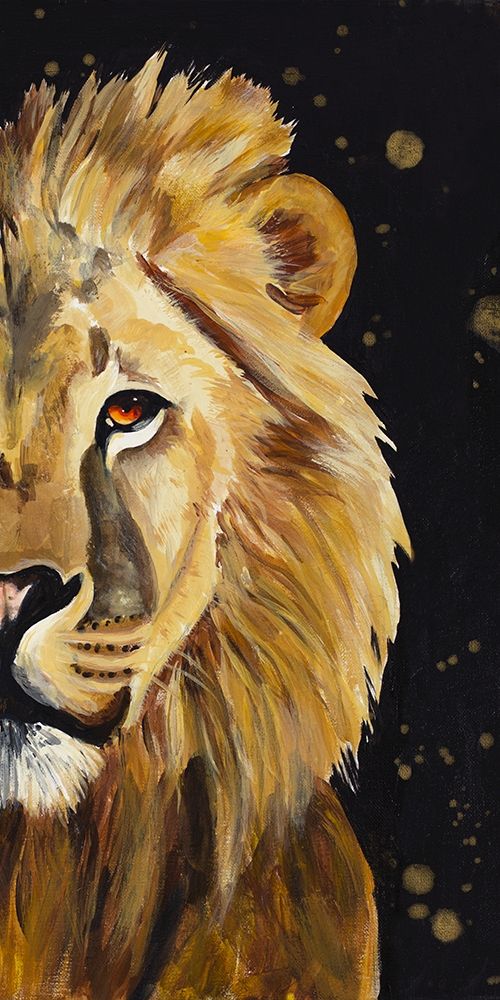 Art Print: Lion Half Face
