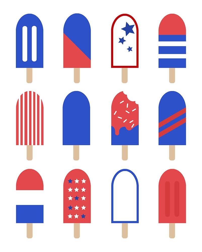 Wall art: Patriotic Popsicles, by Quach, Anna