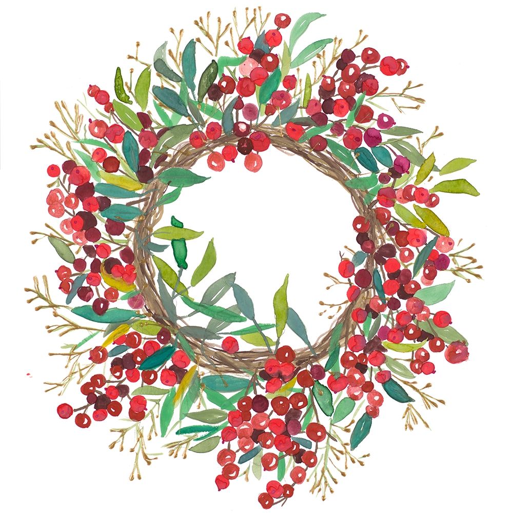 Wall Art Painting id:338523, Name: Christmas Wreath, Artist: Pinto, Patricia