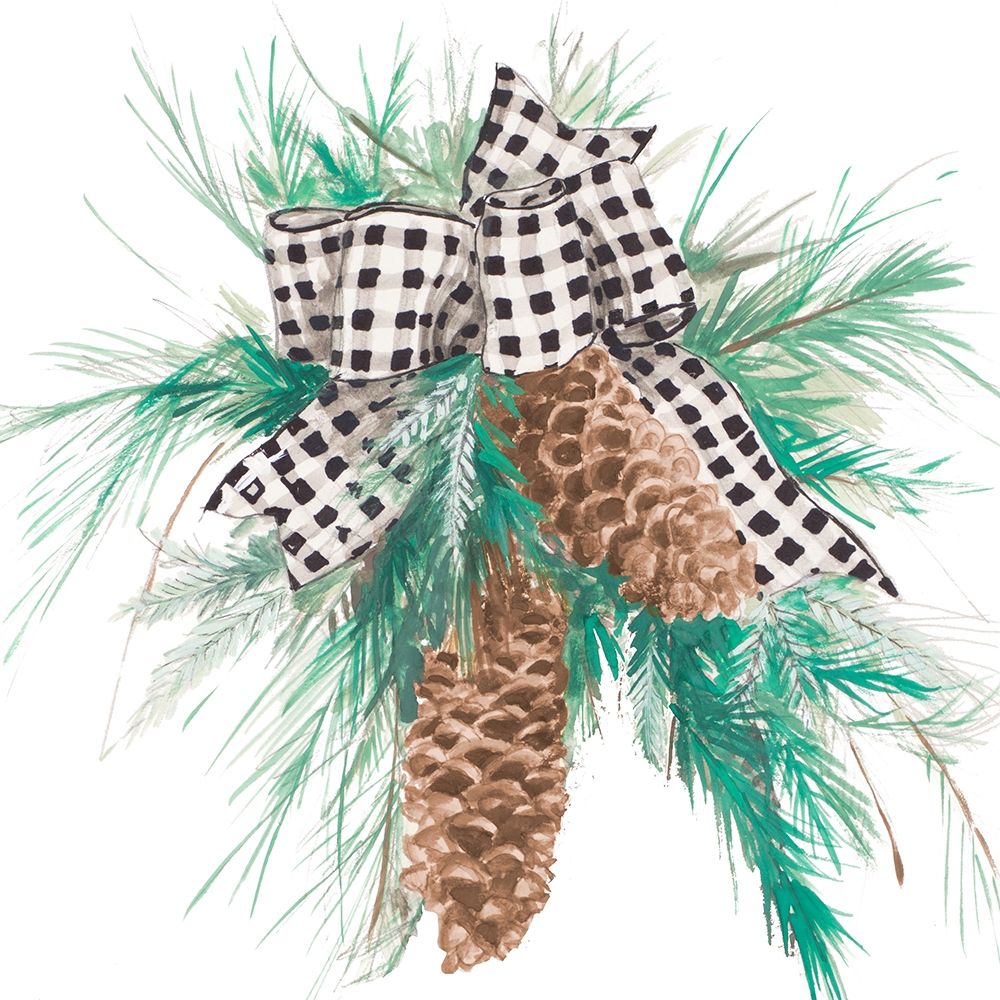 Wall Art Painting id:382175, Name: Christmas Pine Cones, Artist: Pinto, Patricia