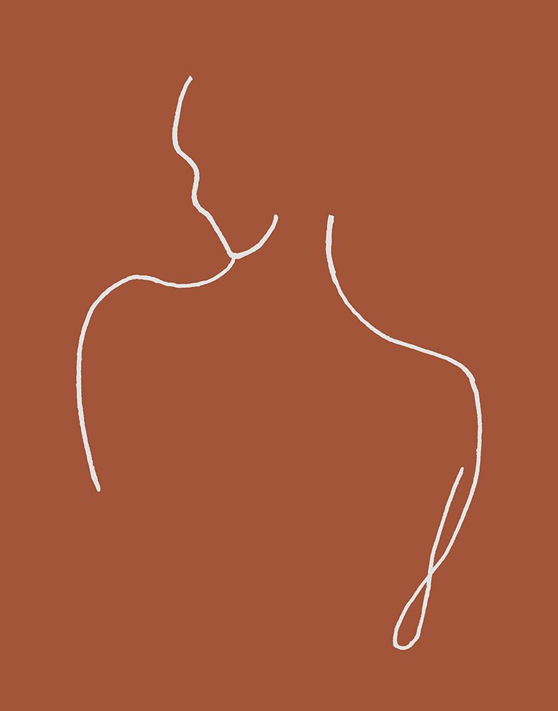 Art Print: Silhouette On Terracotta