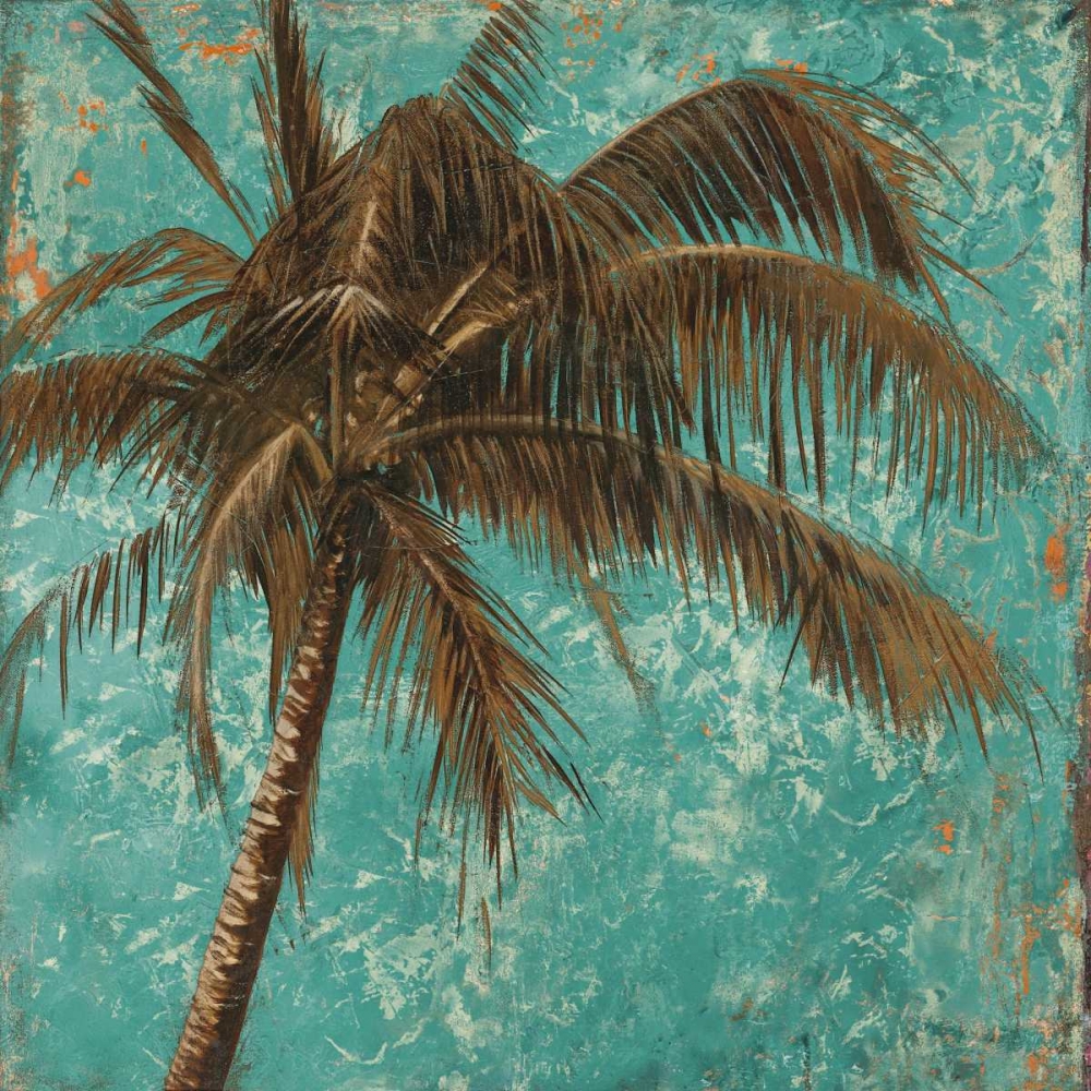 Wall Art Painting id:15120, Name: Palm on Turquoise I, Artist: Pinto, Patricia