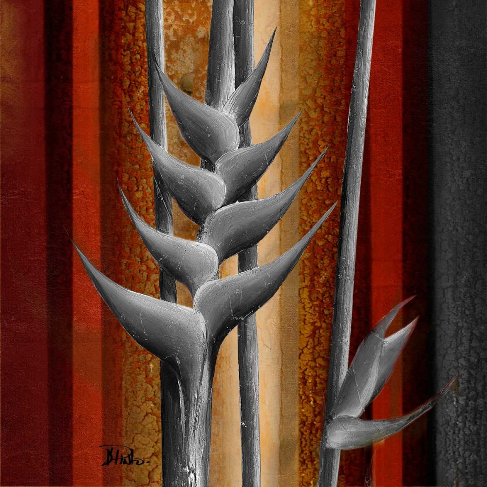 Wall Art Painting id:15256, Name: Heliconias and Stripes III, Artist: Pinto, Patricia