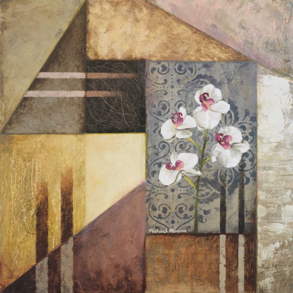 Wall Art Painting id:15280, Name: Orchids and Shapes I, Artist: Marcon, Michael