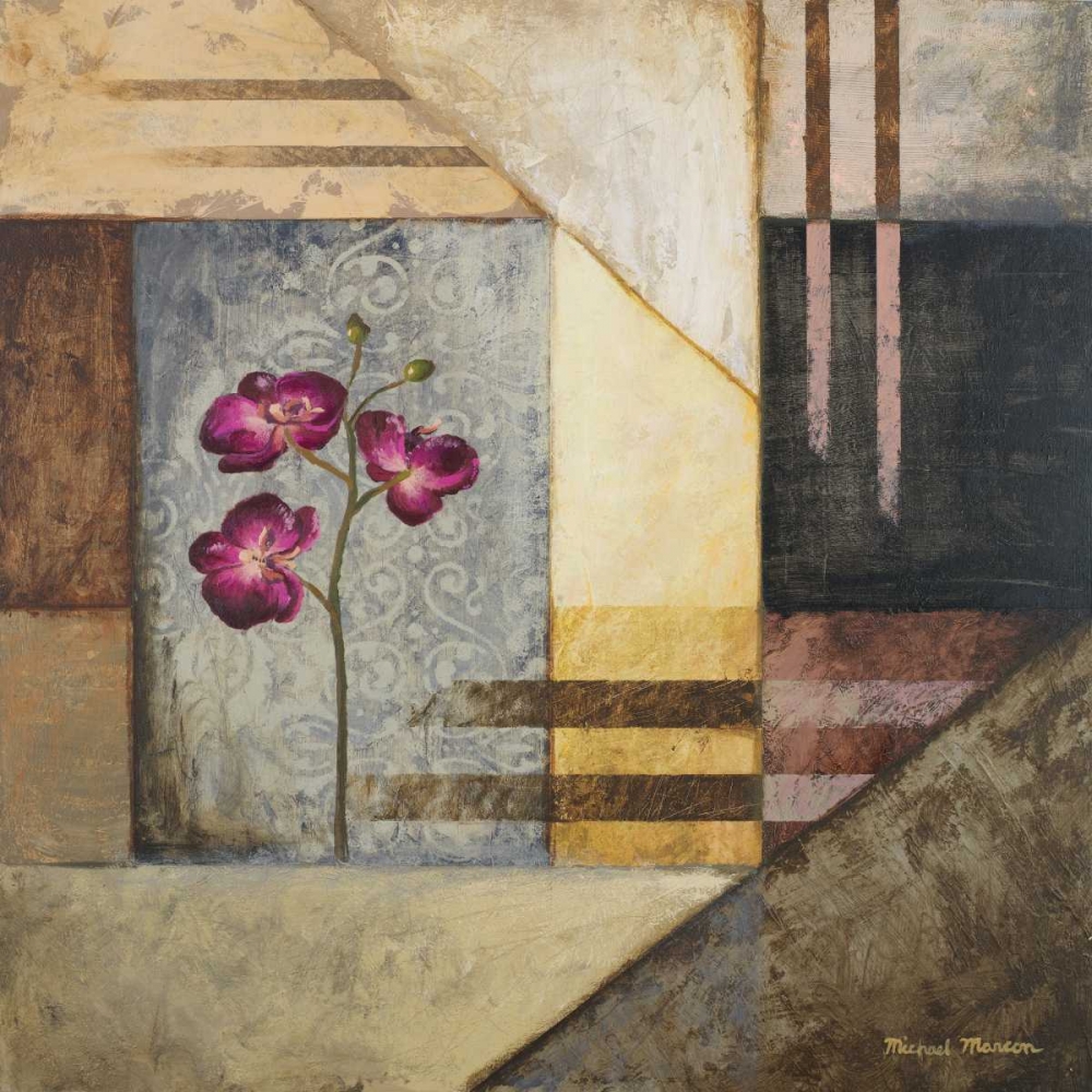 Wall Art Painting id:15281, Name: Orchids and Shapes II, Artist: Marcon, Michael