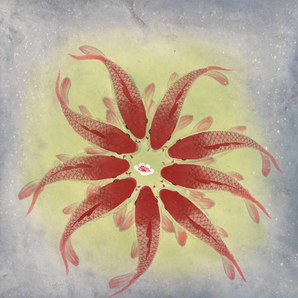 Wall Art Painting id:158932, Name: Synchronized Koi, Artist: Urban Pearl Collection, Llc