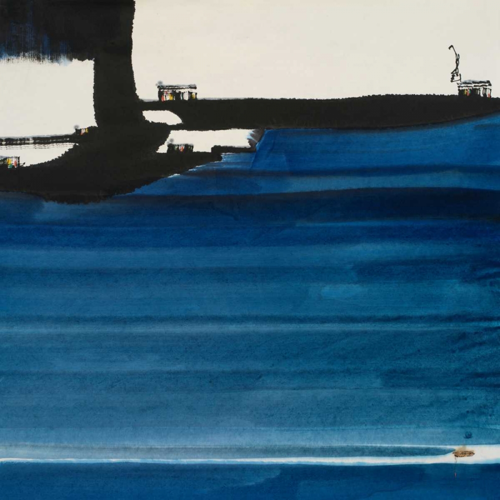 Wall Art Painting id:158933, Name: Blue Abstract, Artist: Urban Pearl Collection, Llc