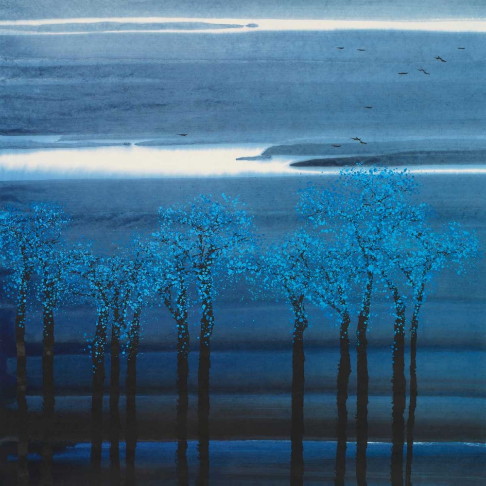 Wall Art Painting id:51292, Name: Indigo Forest I, Artist: Urban Pearl Collection, Llc