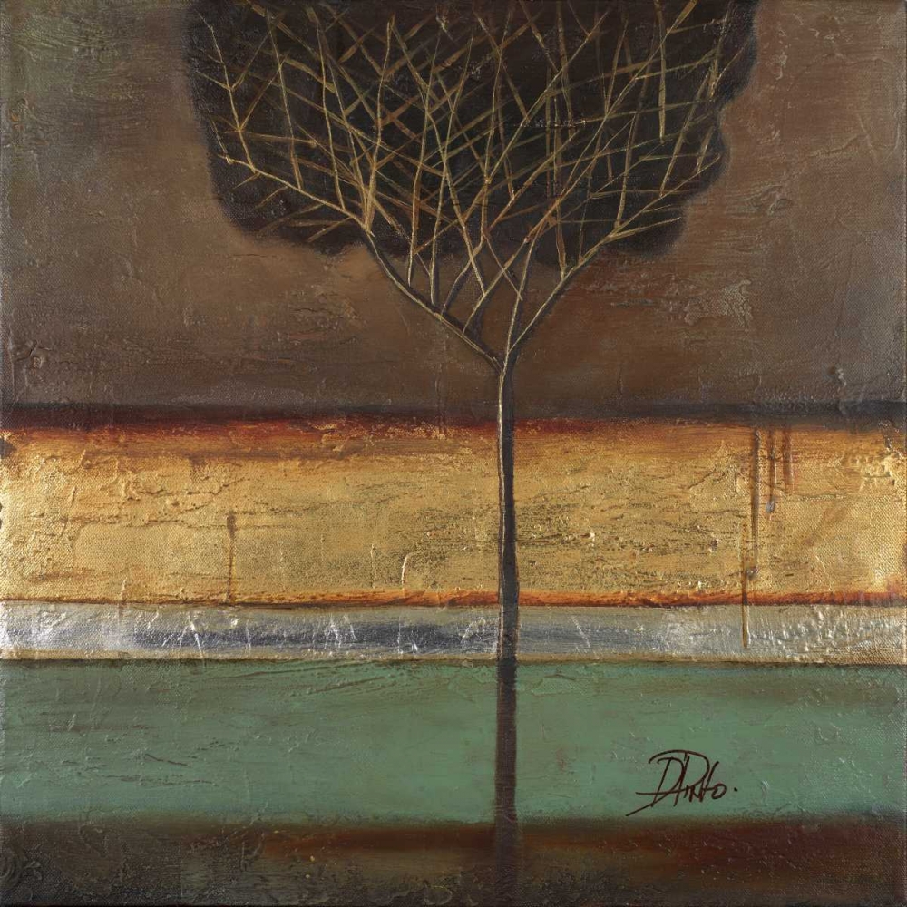 Wall Art Painting id:23527, Name: Gold Forest II, Artist: Pinto, Patricia