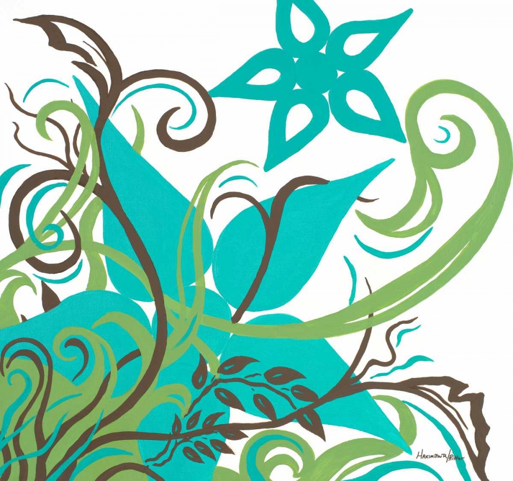 Wall Art Painting id:23529, Name: Floral Twist II, Artist: Hakimipour-Ritter