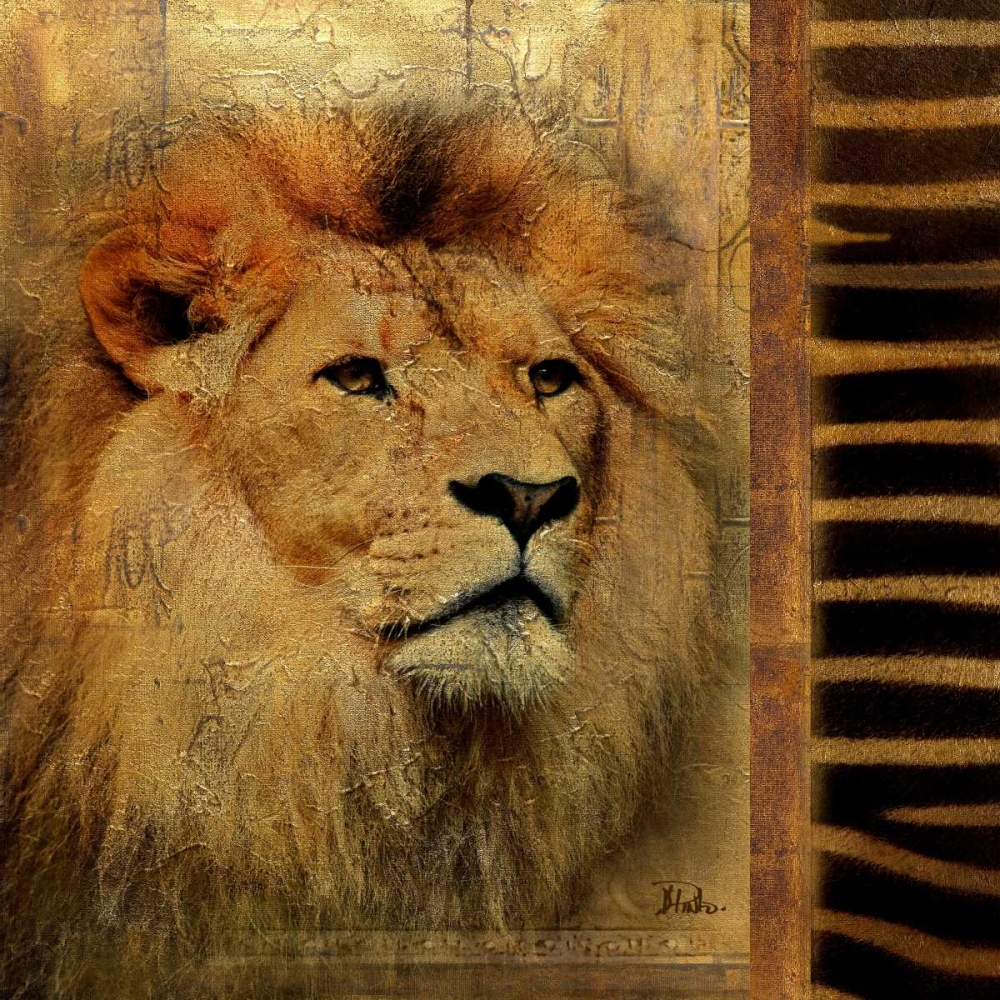Wall Art Painting id:15292, Name: Elegant Safari IV  - Lion, Artist: Pinto, Patricia