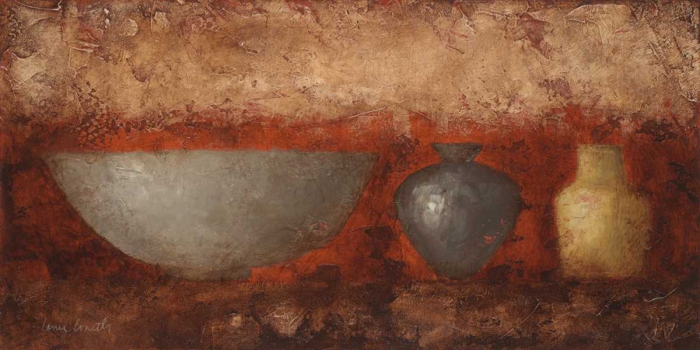 Wall Art Painting id:23650, Name: Rustic Vases II, Artist: Loreth, Lanie