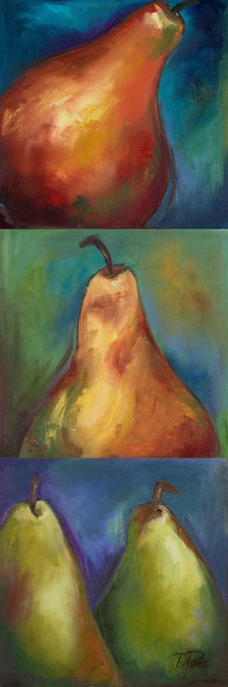 Wall Art Painting id:23674, Name: Pears 3 in 1 II, Artist: Pinto, Patricia