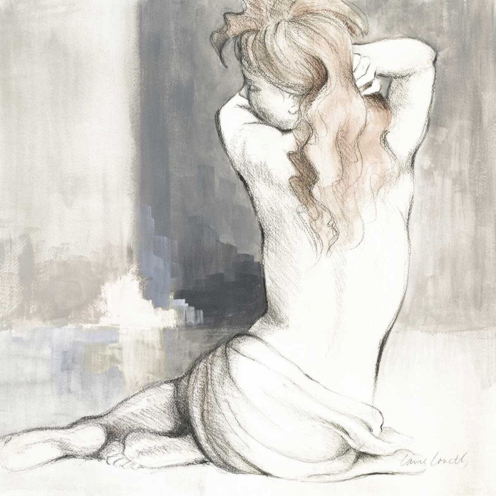 Wall Art Painting id:23849, Name: Sketched Waking Woman I, Artist: Loreth, Lanie