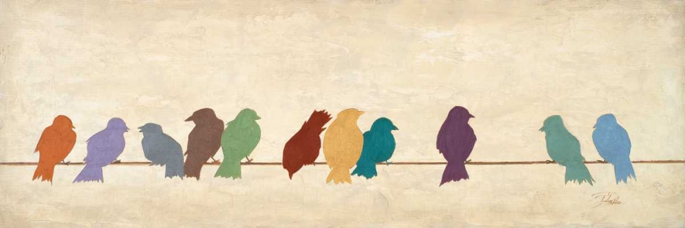 Wall Art Painting id:23855, Name: Birds Meeting  - assorted colors, Artist: Pinto, Patricia