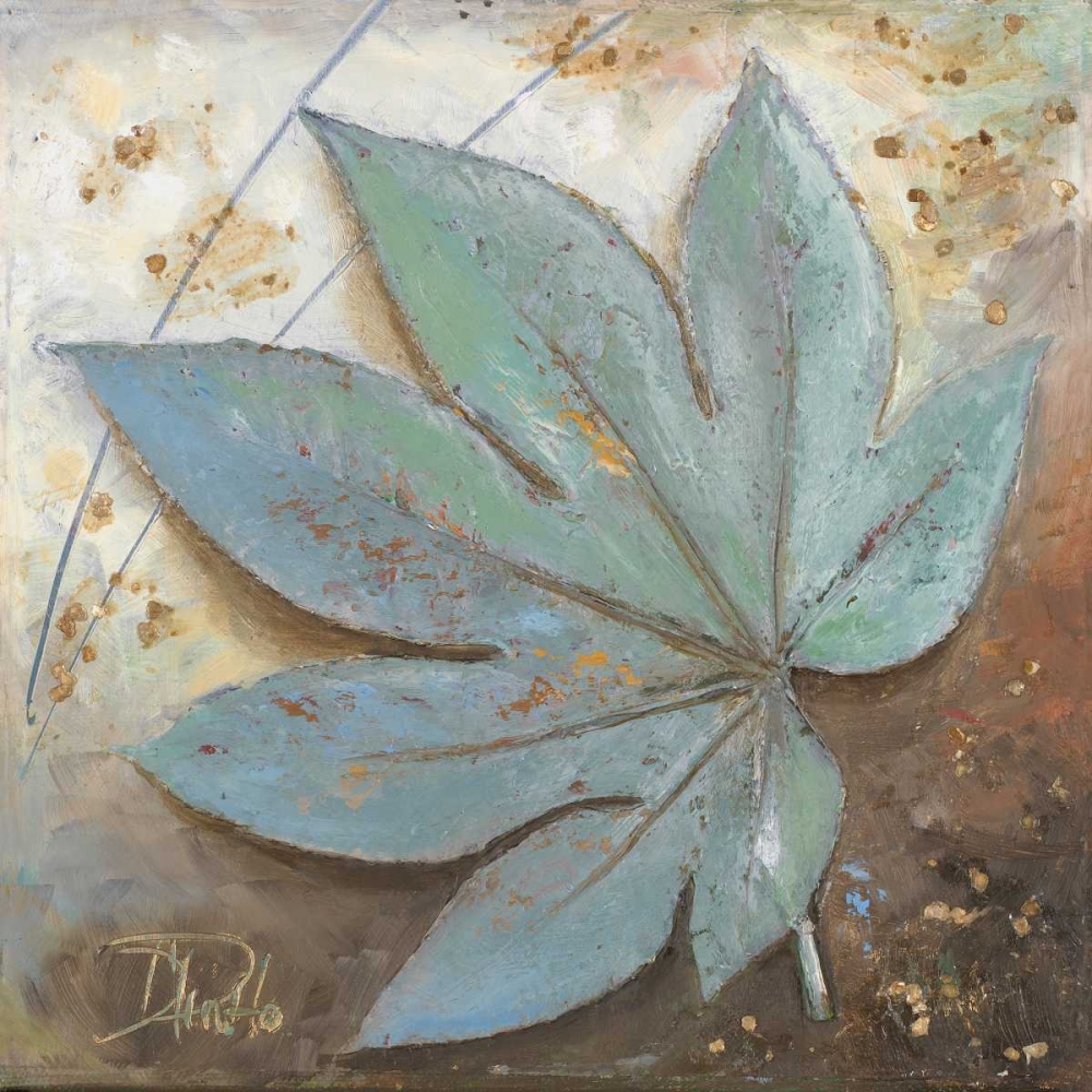Art Print: Turquoise Leaf I