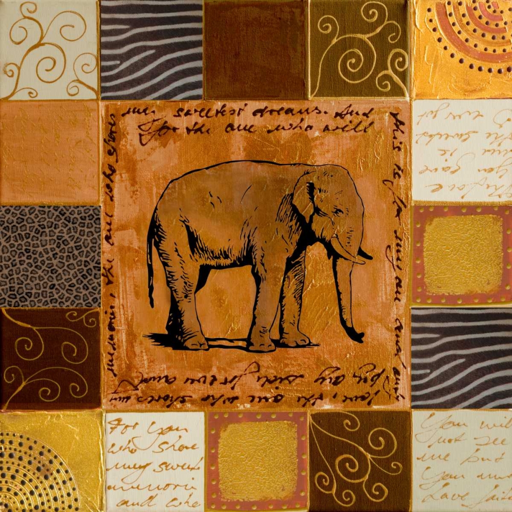 Wall art: African Collage II, by Pinto, Patricia