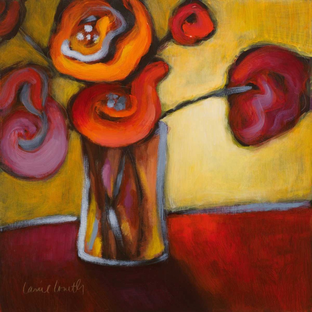 Wall Art Painting id:15375, Name: Red Poppies in a Vase, Artist: Loreth, Lanie