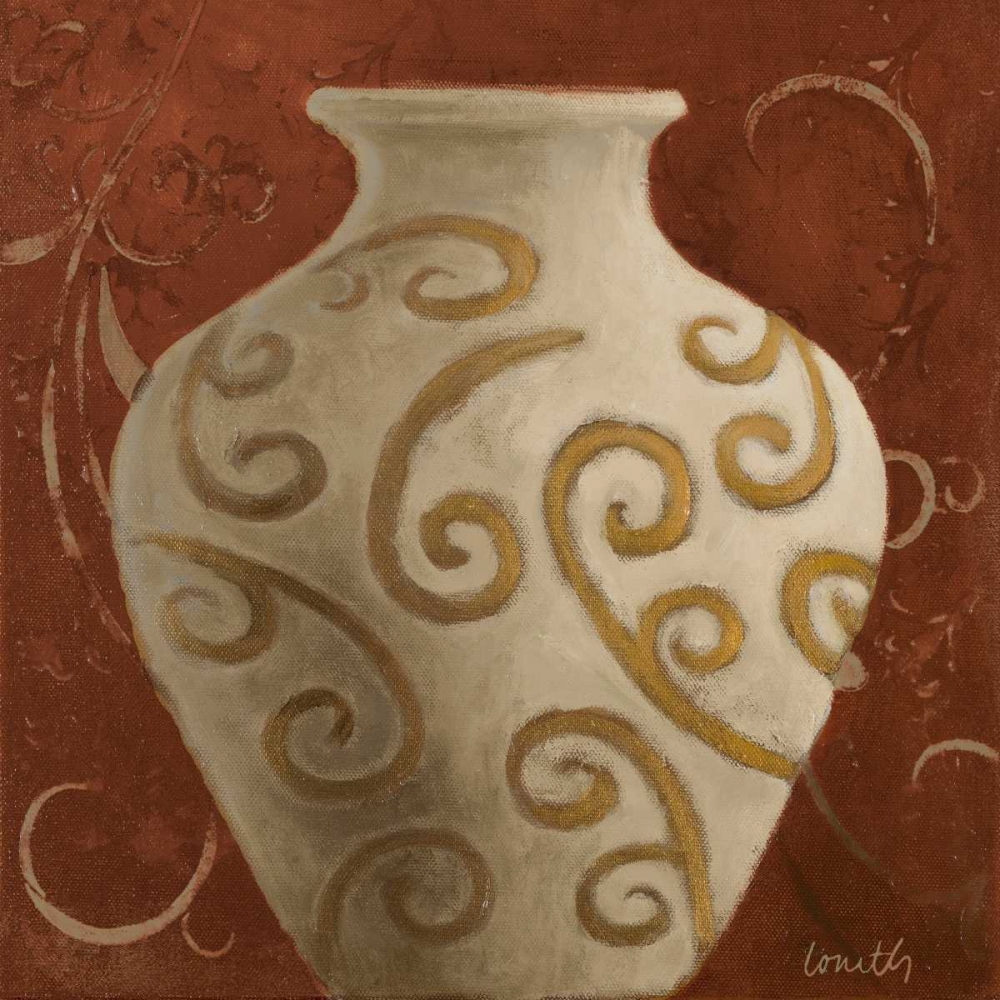 Wall Art Painting id:27883, Name: Vessel on Red I, Artist: Loreth, Lanie