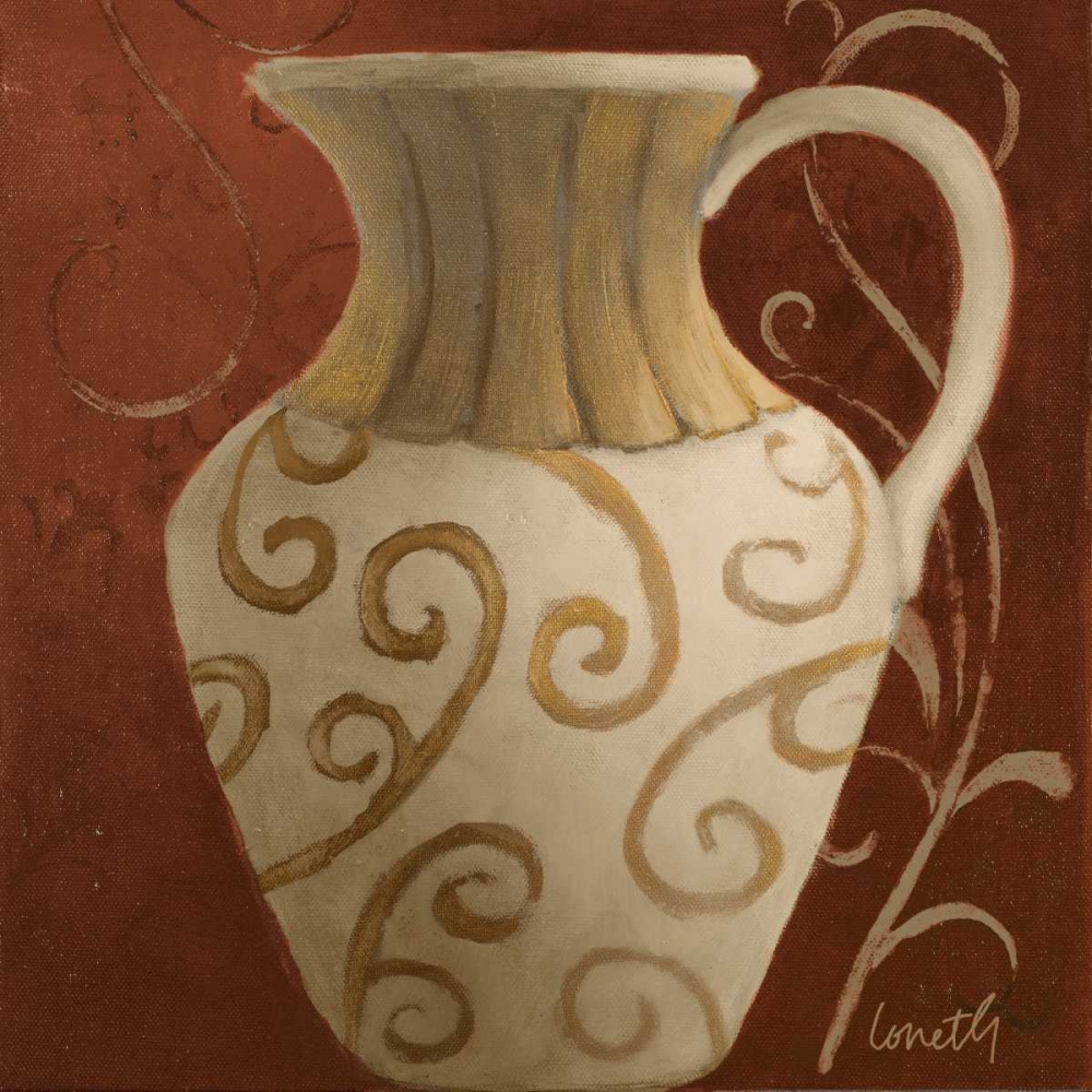Wall Art Painting id:27884, Name: Vessel on Red II, Artist: Loreth, Lanie