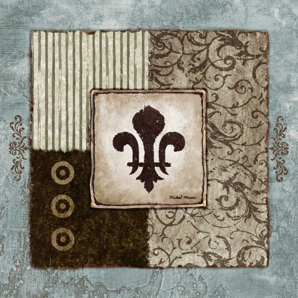 Wall Art Painting id:23895, Name: Fleur de Lis II, Artist: Marcon, Michael