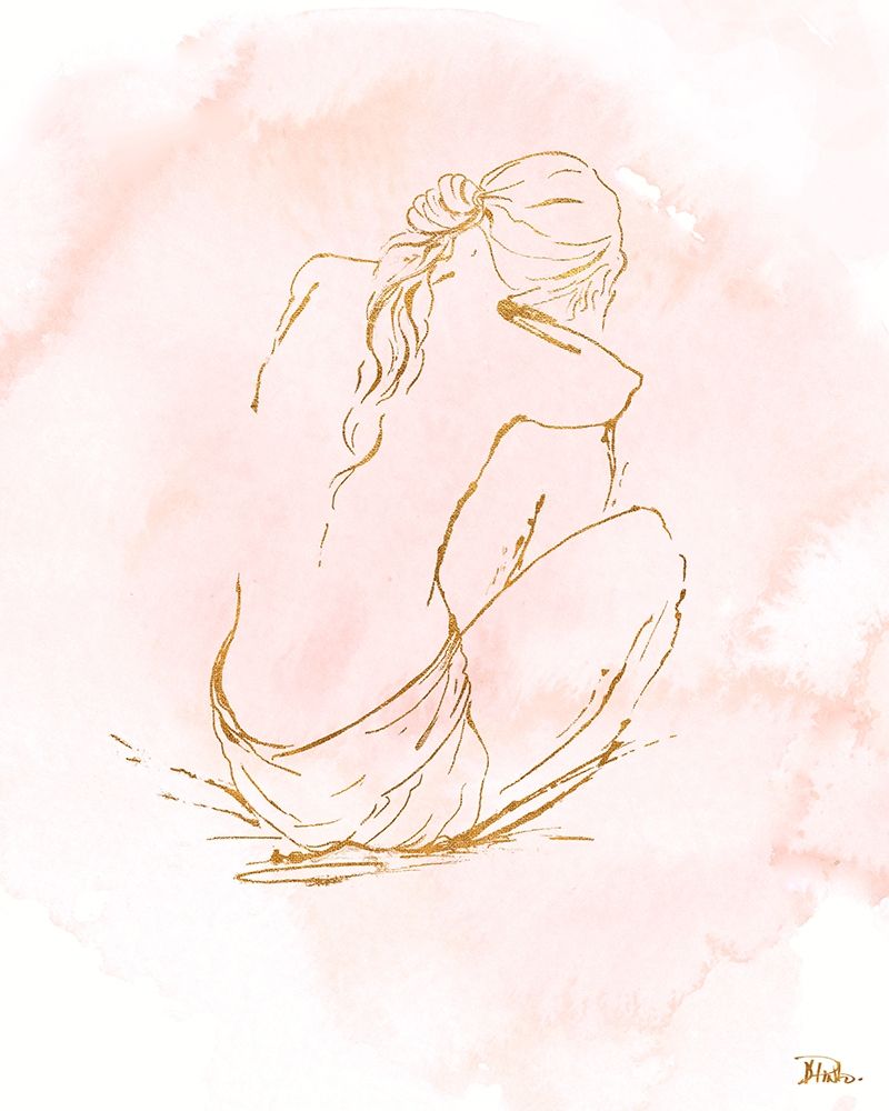 Art Print: Nude on Pink I