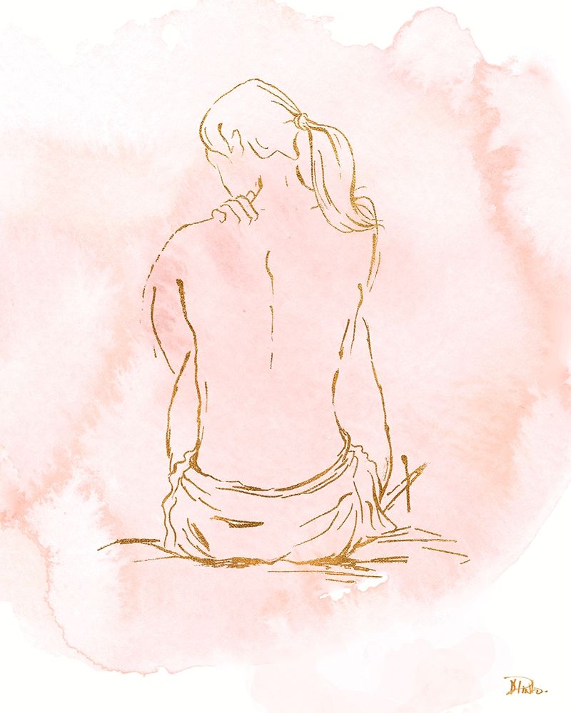 Art Print: Nude on Pink II