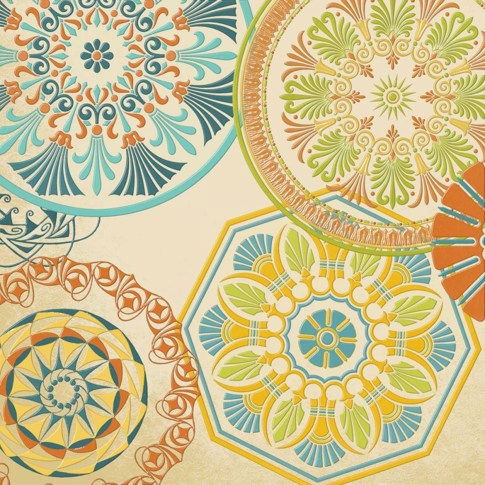 Wall Art Painting id:23913, Name: Spirographics Square II, Artist: SD Graphics Studio