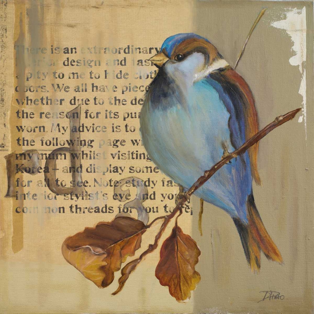 Wall Art Painting id:23918, Name: Blue Love Birds I, Artist: Pinto, Patricia