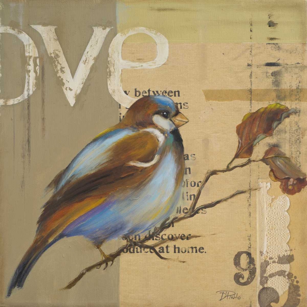 Wall Art Painting id:23919, Name: Blue Love Birds II, Artist: Pinto, Patricia