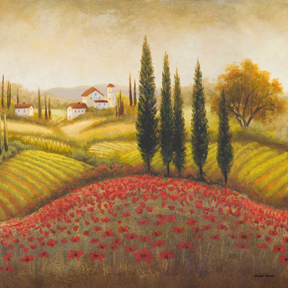 Wall Art Painting id:15445, Name: Flourishing Vineyard Square II, Artist: Marcon, Michael