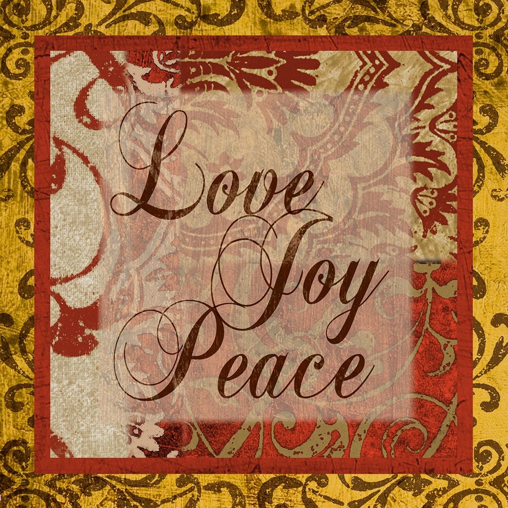 Wall Art Painting id:310467, Name: Love, Joy, Peace, Artist: Spaeth, John