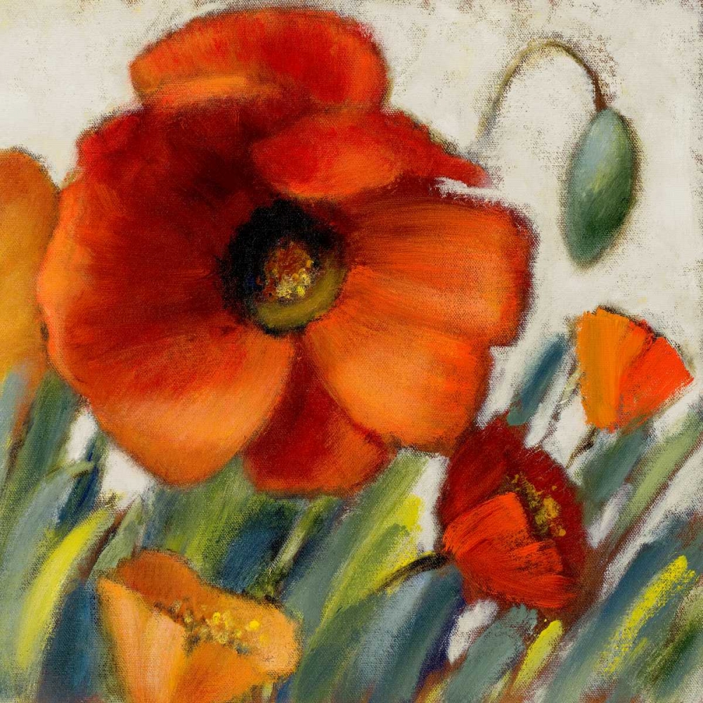 Wall art: Poppy Splendor Square II , by Loreth, Lanie