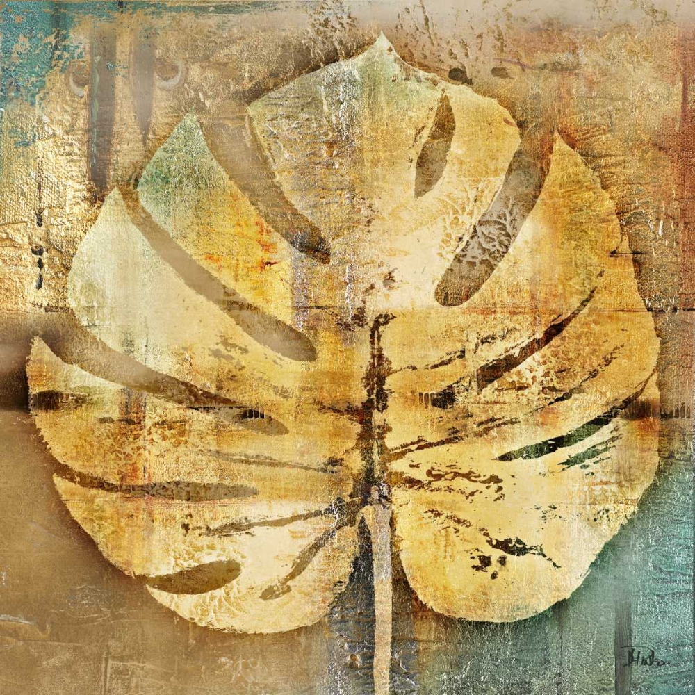 Wall art: Gold Leaves I, by Pinto, Patricia